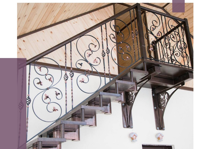 Кованые лестницы в Таре от 80246 руб. под ключ