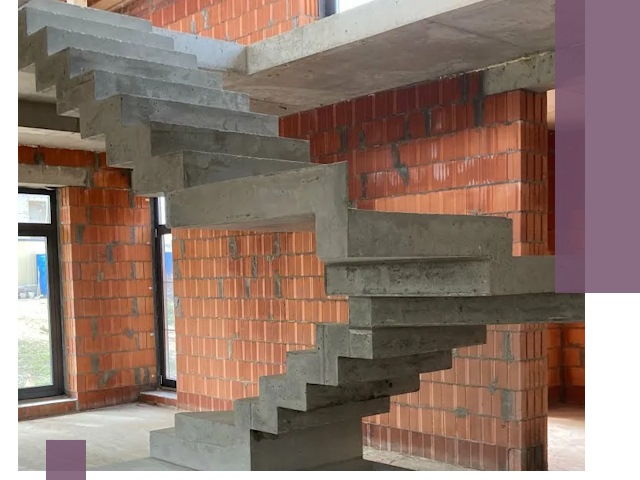 Изготовление бетонных лестниц под ключ в Таре