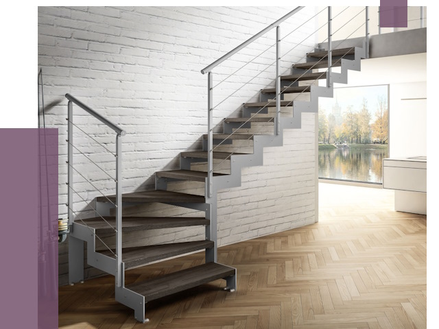 Г-образные лестницы под ключ в Таре от 37294 руб. | ПРОЛЁТ-Тар