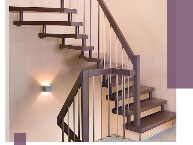 Изготовление лестниц на больцах в Таре под ключ