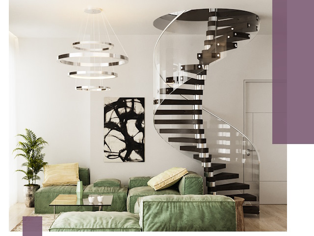 Лестницы для двухуровневой квартиры в Таре — изготовление и монтаж