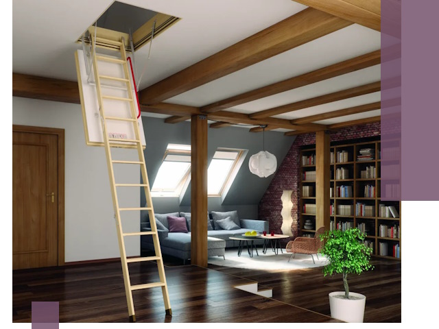 Чердачные лестницы под ключ в Таре: изготовление и монтаж