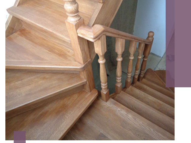 Дубовые лестницы под ключ в Таре: изготовление и монтаж