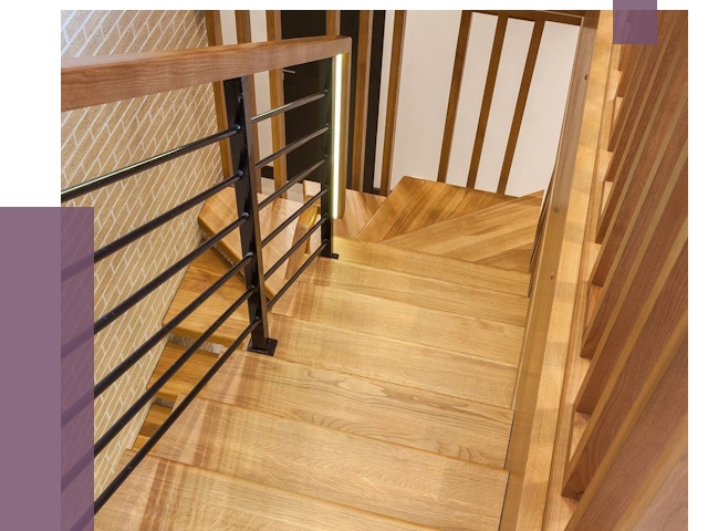 Лестницы из ясеня в Таре под ключ от 10082 руб. 