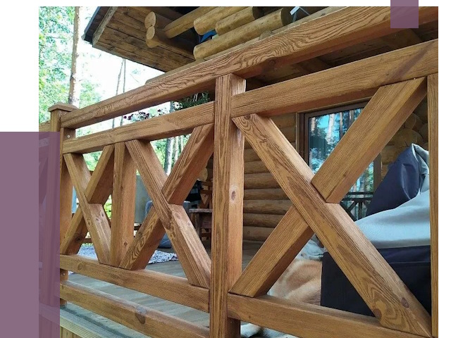 Деревянные перила под ключ в Таре от 7716 руб. 