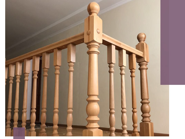 Деревянные перила на заказ в Таре: монтаж и изготовление