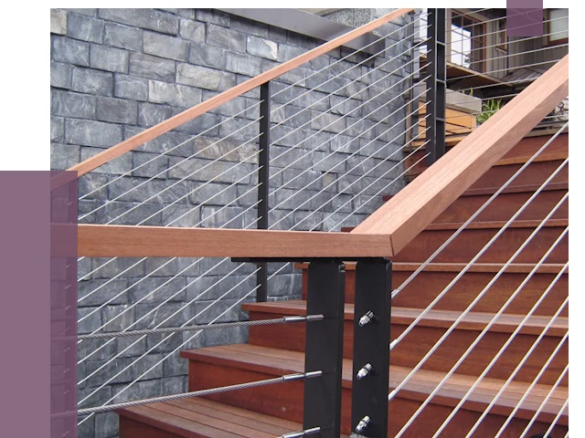 Тросовые перила под ключ в Таре от 7819 руб.