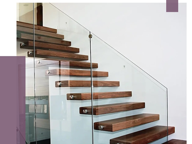 Стеклянные перила для лестницы в Таре от 14918 руб.