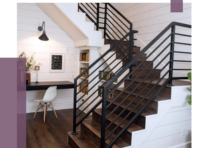 Перила для лестницы в доме в Таре от 7459 руб. — ПРОЛЁТ-Тар