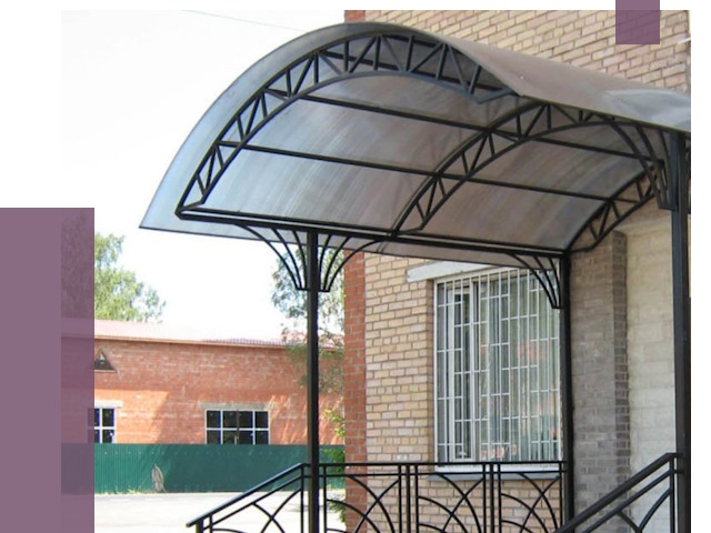 Металлические навесы и козырьки в Таре от 12860 руб.