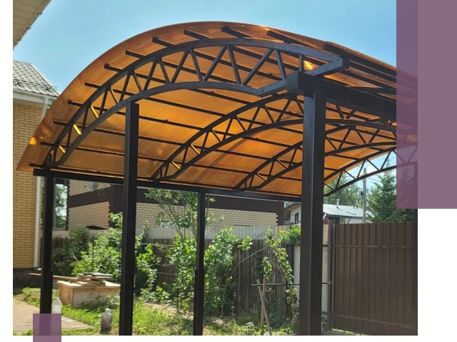 Изготовление навесов под ключ в Таре из качественных материалов