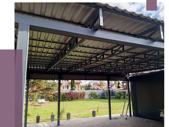 Монтаж навесов в Таре от 7407 руб. — установка навеса | ПРОЛЁТ-Тар