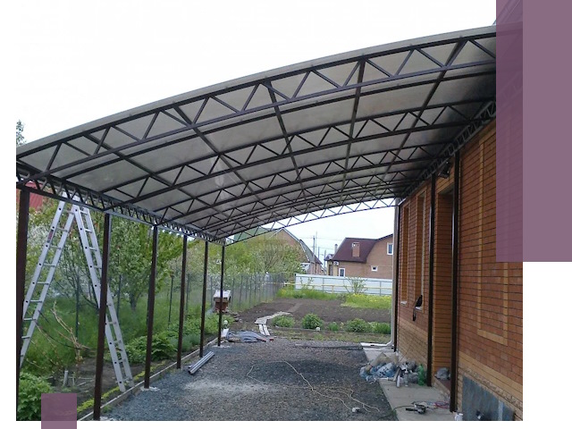 Профессиональный монтаж навесов под ключ в Таре