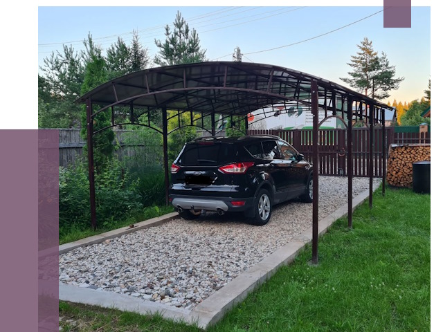 Навесы для автомобиля в Таре от 13220 руб.  | ПРОЛЁТ-Тар