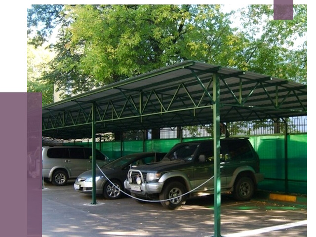 Навесы для парковки в Таре от 80761 руб. заказать | ПРОЛЁТ-Тар