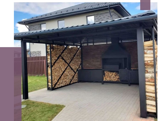 Навесы для барбекю в Таре от 12809 руб. под ключ | ПРОЛЁТ-Тар