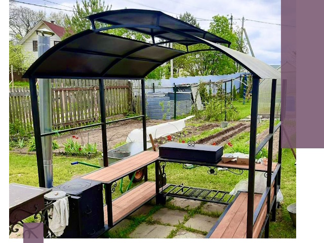 Навесы для барбекю в Таре: изготовление, монтаж и демонтаж