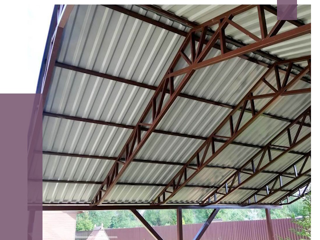 Навесы из профнастила в Таре от 7407 руб. | ПРОЛЁТ-Тар