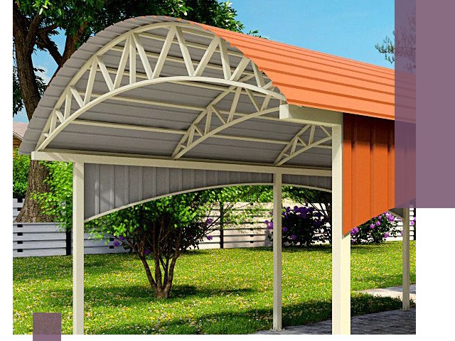 Навесы из профнастила под ключ в Таре — установка и монтаж