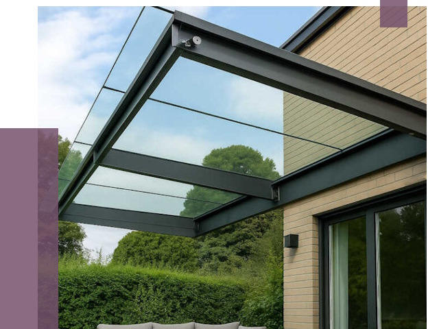 Стеклянные навесы и козырьки в Таре от 12346 руб.