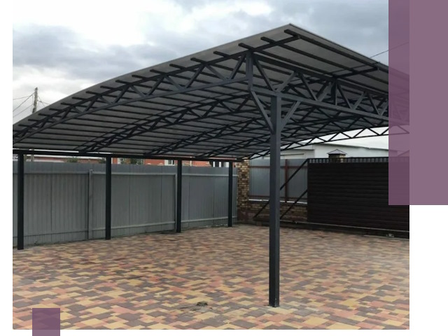 Металлические навесы под ключ в Таре — изготовление и монтаж