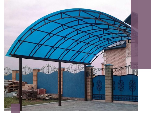 Арочные навесы под ключ в Таре — изготовление и монтаж