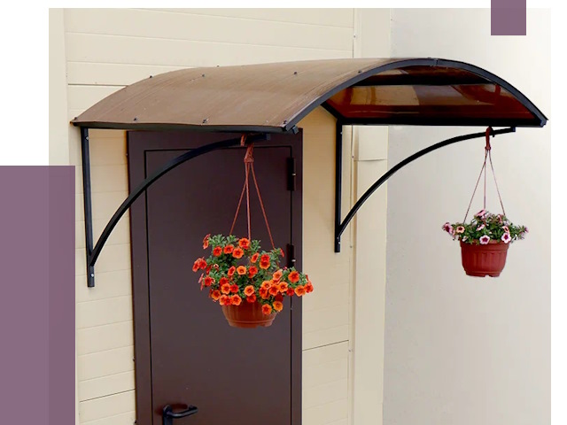 Козырьки над входом в Таре от 14918 руб.  | ПРОЛЁТ-Тар