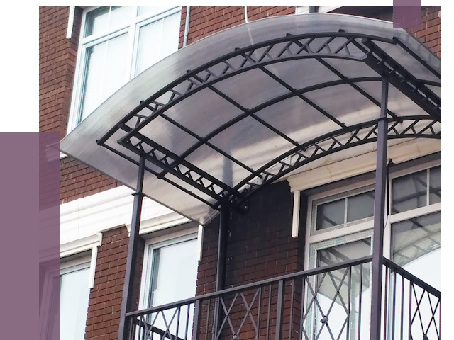 Козырьки над балконом в Таре от 8693 руб.  | ПРОЛЁТ-Тар