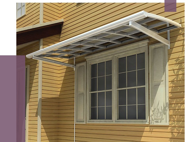 Козырьки над окнами в Таре от 7665 руб. — монтаж, покупки | ПРОЛЁТ-Тар