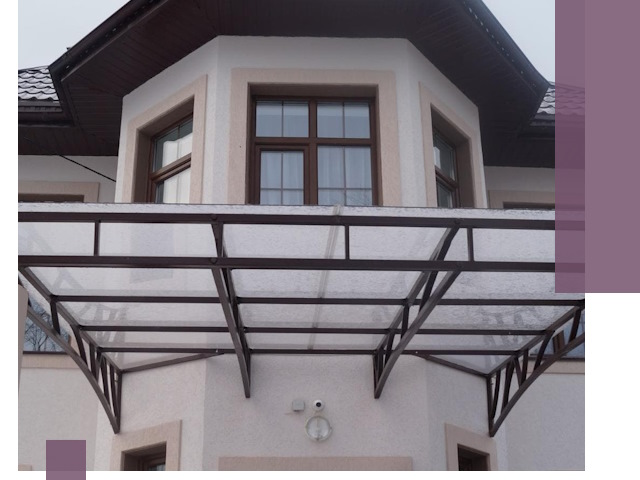 Козырьки из поликарбоната под ключ в Таре