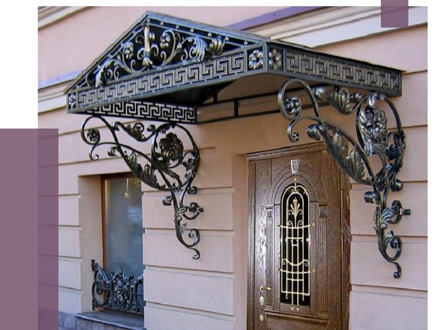 Кованые козырьки в Таре под ключ от 12809 руб. — ПРОЛЁТ