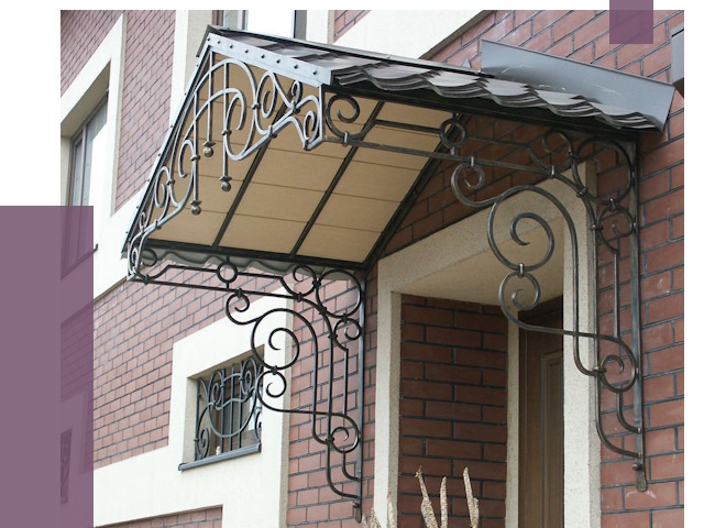 Двускатные козырьки в Таре под ключ от 12860 руб.